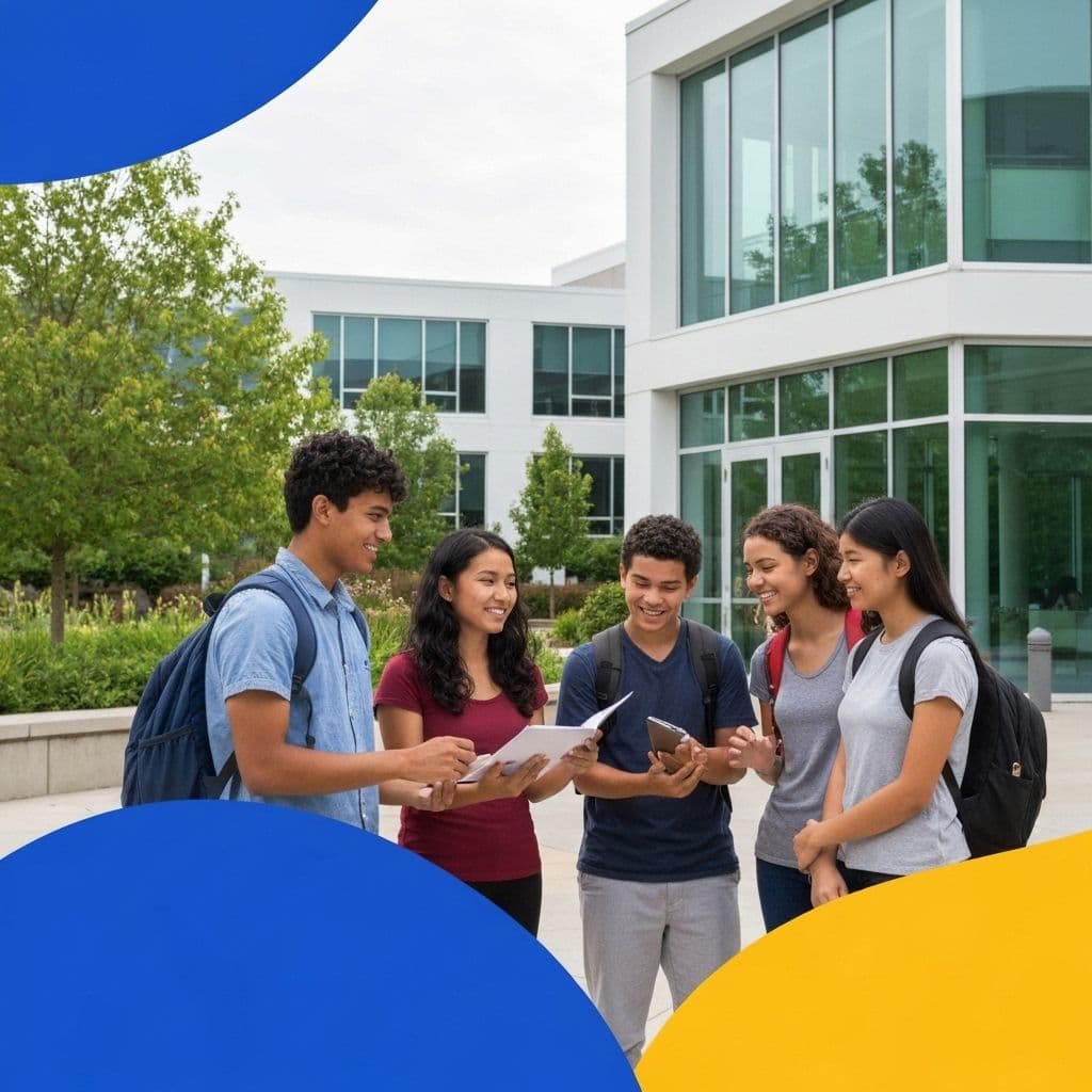 Students preparing for college admissions success